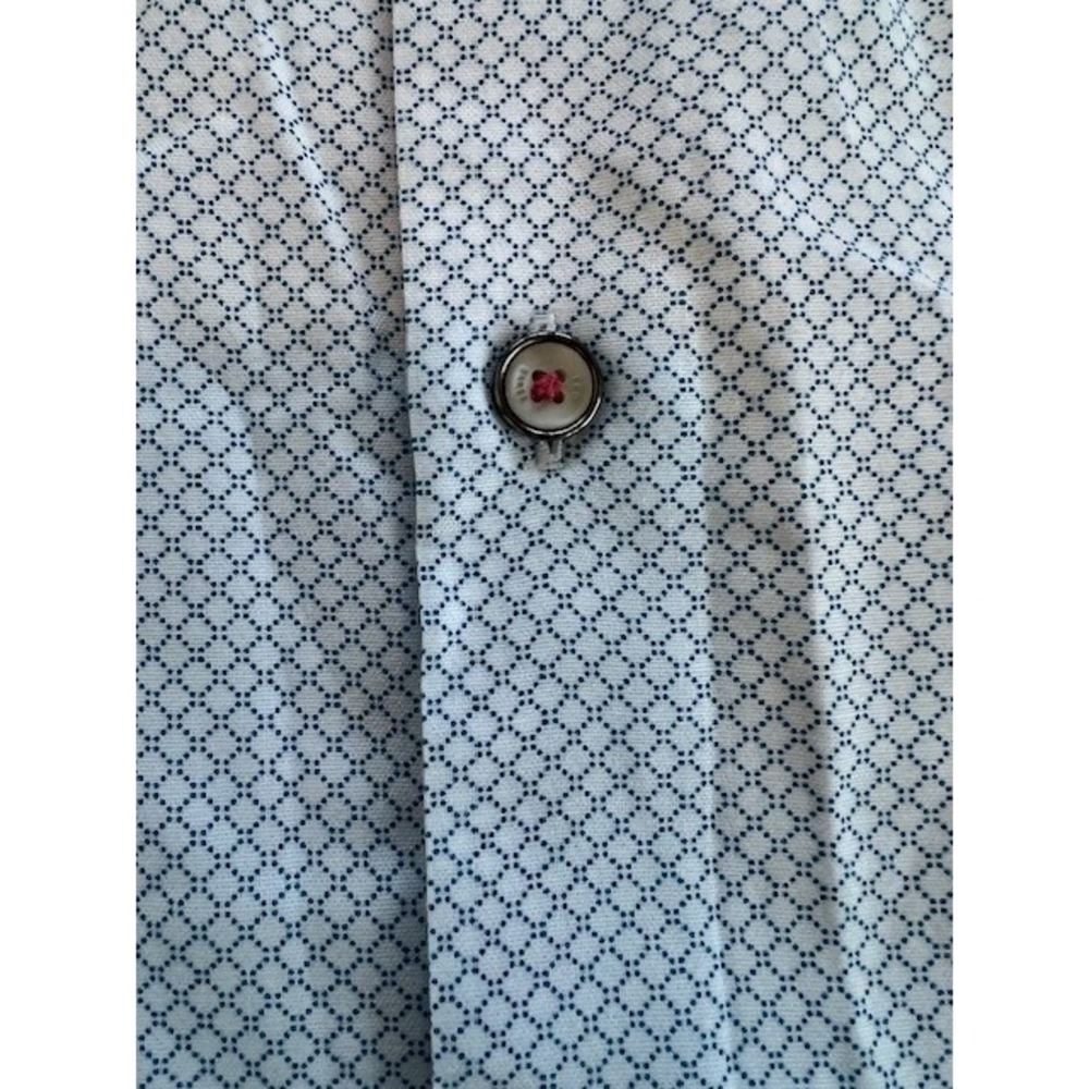 Ted Baker London Men's Dress Shirt Blue Diamond Pattern LS Button Up Size XXL - Picture 4 of 8